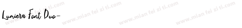 Lumiera Font Duo字体转换
